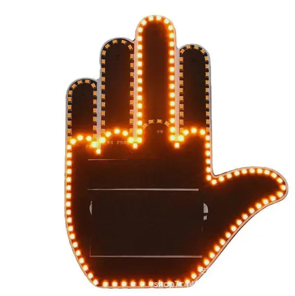 Funny New LED Illuminated Gesture Light Car Finger - Bellarte Enchanté Funny New LED Illuminated Gesture Light Car Finger